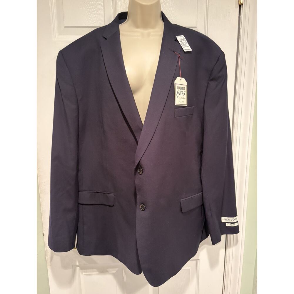 Jos A Bank 1905 Navy Wool Blazer 58R Big Tall Slim Fit NWT Coat Suit Jacket $438